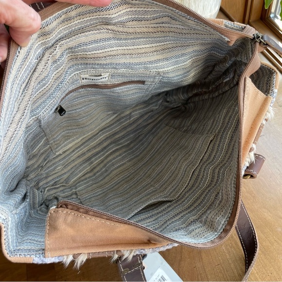 Hopofly Southwest Canvas, Woven Multicolor Tote Bag NWT - Picture 4 of 12